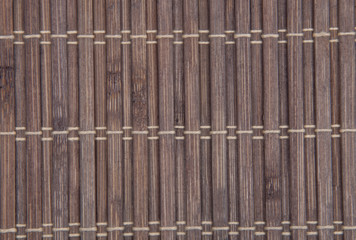 vintage bamboo mat or carpet for food texture or background