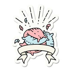 sticker of tattoo style pile of pillows