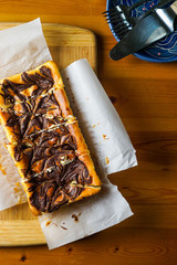 Cheesecake with chocolate swirl