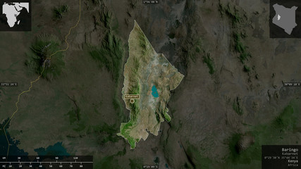 Baringo, Kenya - composition. Satellite