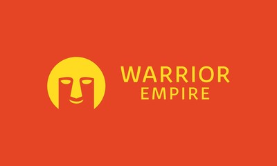 Warrior Empire Logo Design Vector. silhouette Armor Symbol and gladiator icon for Company.
