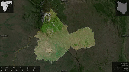 Bungoma, Kenya - composition. Satellite