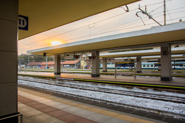 train station in the city