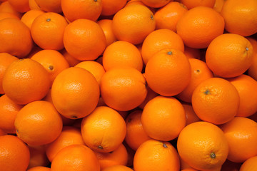 Organic oranges at the market