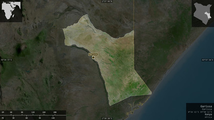 Garissa, Kenya - composition. Satellite