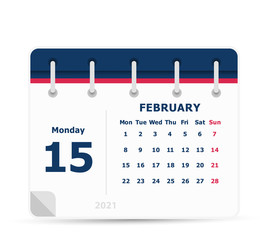 February 15 - Calendar Icon - 2021