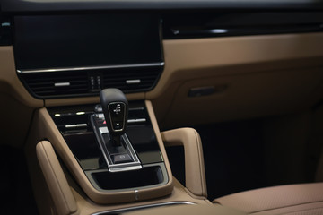 Business car background.  Automatic transmission.