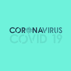 Coronavirus poster with a virus image