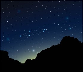 Constellation Chamaeleon in deep space