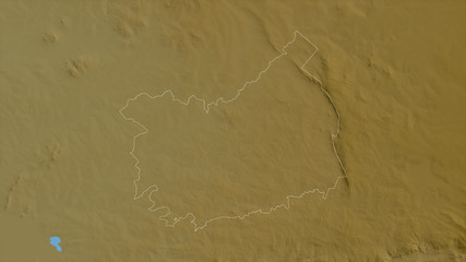 Kakamega, Kenya - outlined. Physical