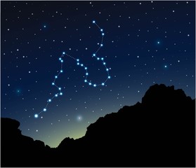 Constellation Eridanus in deep space