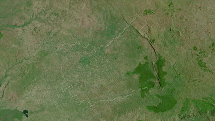 Kakamega, Kenya - outlined. Satellite
