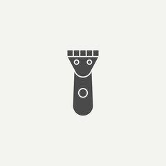 Electric razor vector icon sign symbol