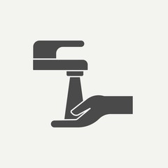 Washing hand vector icon sign symbol