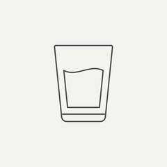 Water glass vector icon sign symbol