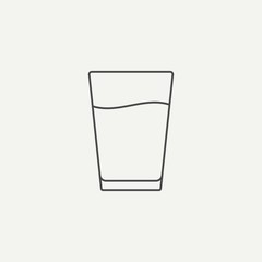 Water glass vector icon sign symbol