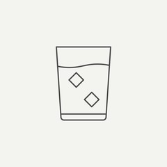 Water glass vector icon sign symbol