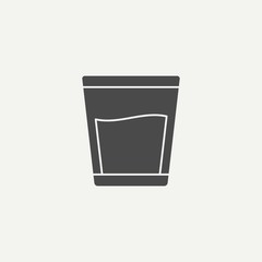 Water glass vector icon sign symbol