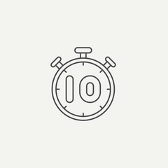 Stopwatch vector icon sign symbol