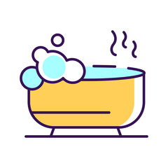 Bubble bath color line icon. Relax bathroom. Pictogram for web page, mobile app, promo. UI UX GUI design element. 