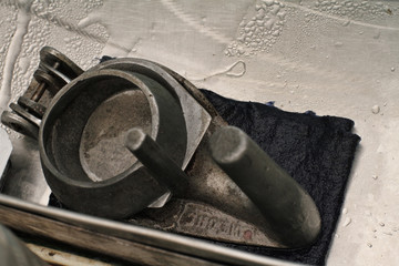 Tool for making ice Candy closeup