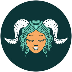 tiefling character face icon