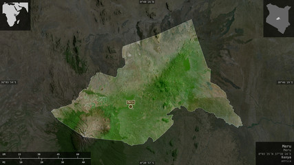 Meru, Kenya - composition. Satellite