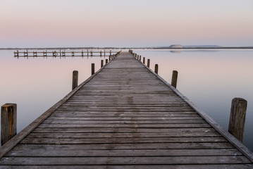 Fototapeta na wymiar pier on the lake