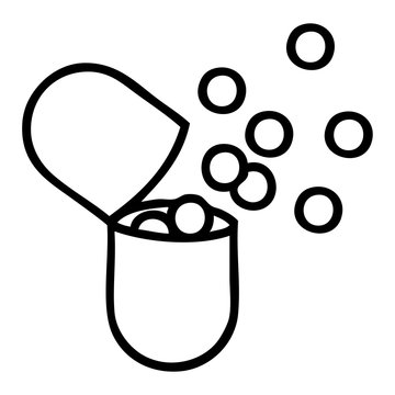 recommend clip art: burst open medical capsule pill illustration