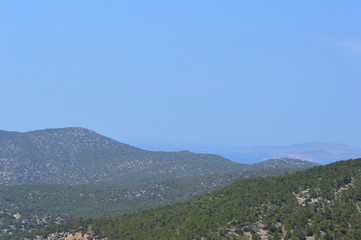 view of the mountains in Rhodes