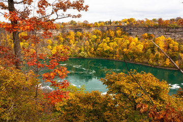 The Niagara river in the autumn