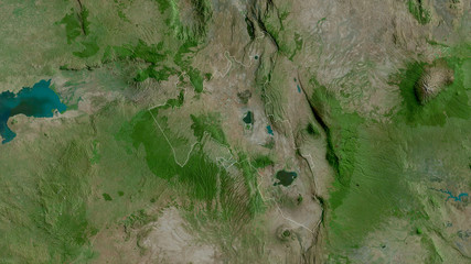 Nakuru, Kenya - outlined. Satellite