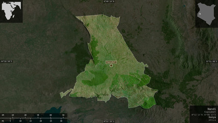 Nandi, Kenya - composition. Satellite
