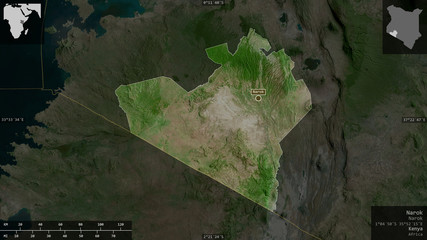 Narok, Kenya - composition. Satellite