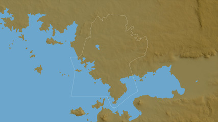 Obraz premium Siaya, Kenia - nakreślono. Fizyczny