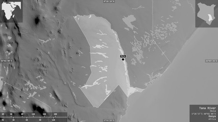 Tana River, Kenya - composition. Grayscale © Yarr65