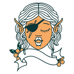 elf rogue character face illustration