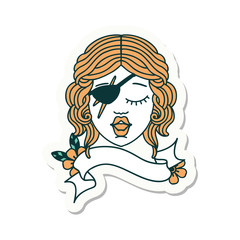 human rogue character face sticker