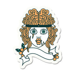 human barbarian character sticker