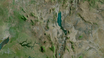 Turkana, Kenya - outlined. Satellite