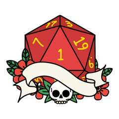 natural one d20 dice roll illustration