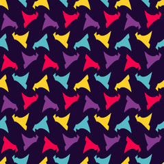 Seamless pattern with colorful geometric elements.