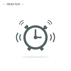 Clock time sign. Alarm clock icon. Isolated vector.