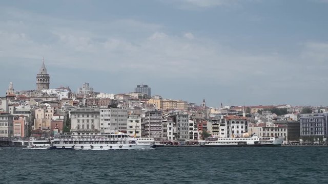 Galata Bridge and Golden Horn. The Golden Horn is a major urban waterway and the primary inlet of the Bosphorus in Istanbul.