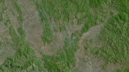 Gnjilane, Kosovo - outlined. Satellite