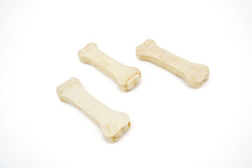 Three bones for dog snack in the studio