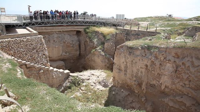 Tel of Jericho the oldest and lowest city in the world in Palestinian Authority
