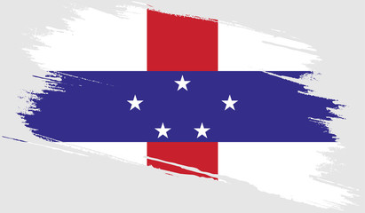 netherlands antilles flag with grunge texture