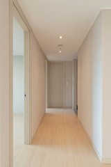 Interior of a hallway in a new apartment.  New apartment interior in South Korea.