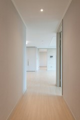 Interior of a hallway in a new apartment.  New apartment interior in South Korea.
